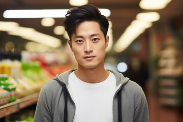 Fototapeta premium super market shop clerk or employee