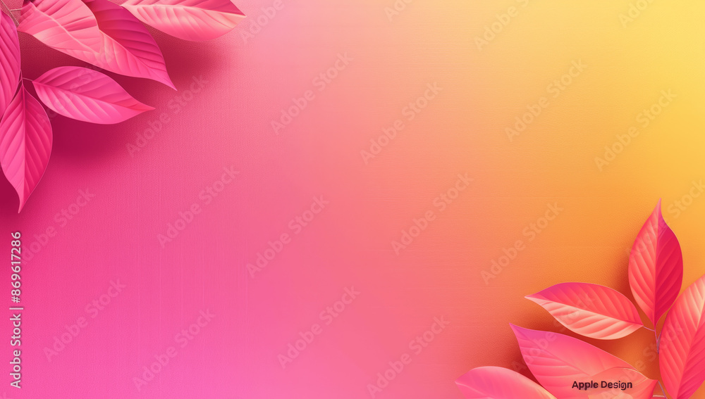 Aufkleber pink yellow gradient background grain texture abstract pastel minimalistic design presentation templ