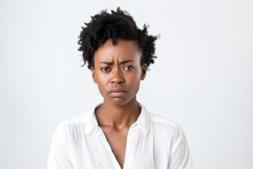 Fototapeta premium worried or sad person portrait