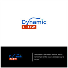 swoosh dynamic letter flow logo design. cool ice air conditioner vector template