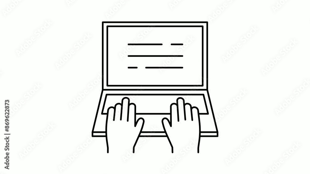 Aufkleber blogging writer animated video, typing speed test software footage, cloud computing and internet hos