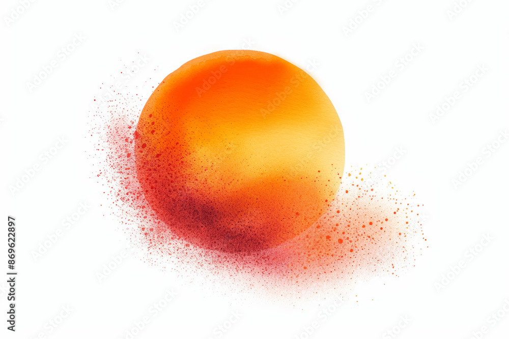 Poster watercolor gradient blur orange round shape vector grain noise texture abstract vibrant neon iridesc