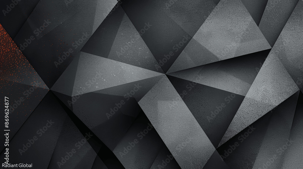 Aufkleber black gray geometric background modern abstract design triangular texture