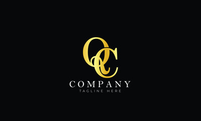 QC logo, Branding logo, Letter logo, Clothing logo