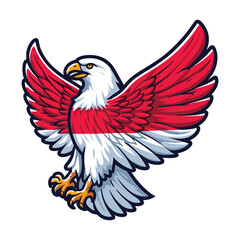 Obraz premium indonesia independence day doodle line drawing vector illustration