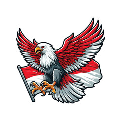 Obraz premium indonesia independence day doodle line drawing vector illustration