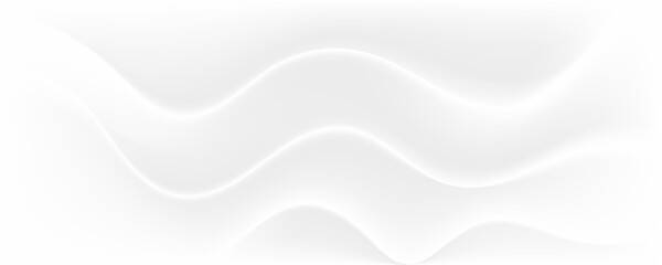 White soft luxury geometric abstract background with waves effect. Minimal modern graphic design element cutout style concept for banner, flyer, card, or brochure cover
