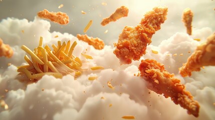 Chicken Fingers and French Fries Flying like Miniature Airplanes