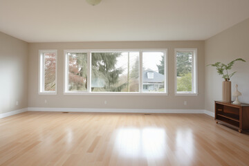 Bright Empty Room with Large Windows