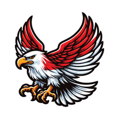 Obraz premium indonesia independence day doodle line drawing vector illustration