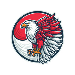 Obraz premium indonesia independence day doodle line drawing vector illustration