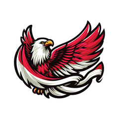 Obraz premium indonesia independence day doodle line drawing vector illustration