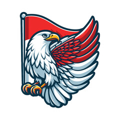 indonesia independence day doodle line drawing vector illustration