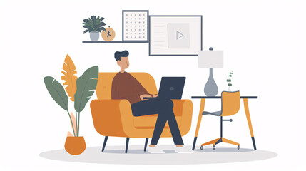 A manager conducting a remote onboarding session for a new team member, showcasing the hybrid workplace culture through a video call