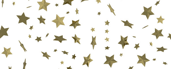 Yuletide Star Descent: Striking 3D Illustration Showcasing Falling Festive Stellar Fragments