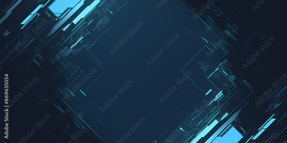 Wall mural cyberpunk technical background abstraction ui ux modern trendy design. place for text. lines squares