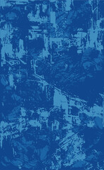 Blue grunge background. The texture of blotches, stains, streaks of paint