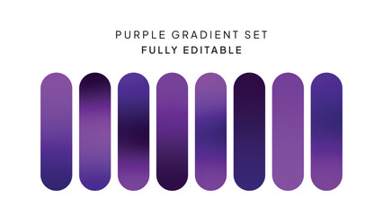 Set of Purple Gradients Background, Abstract Purple Gradient Collection Background Vector