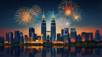 Minimal Poster Malaysia Independence Day Celebration