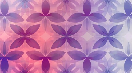 Fototapeta premium Floral Patterns seamless, geometric design with a subtle gradient in the background 
