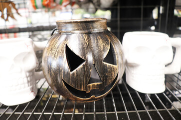 Halloween greeting card. pumpkin halloween