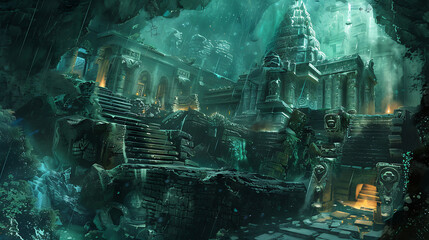 Obraz premium Underground Adventure: Hidden Treasures