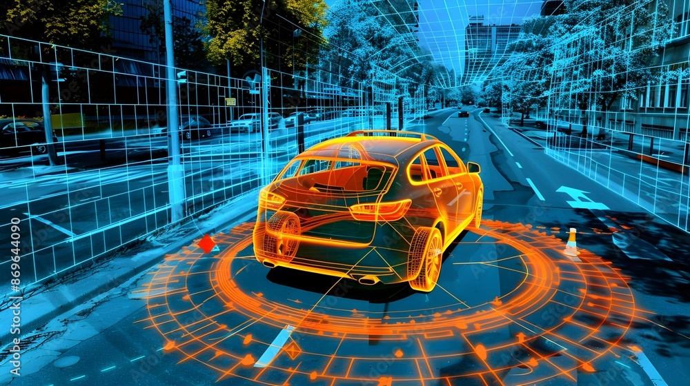 Poster radar technology mapping 3d environment around vehicle for spatial awareness and safety