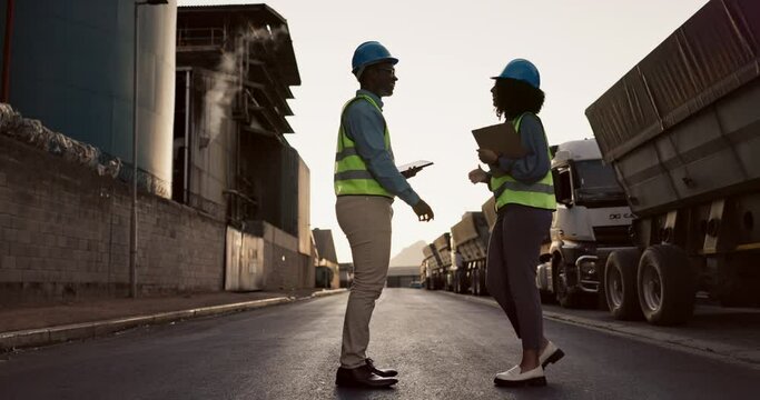 Engineer, construction and hand shake at site for welcome, greeting or agreement on building plan. Team, partnership and conversation in city with deal for development, project and collaboration