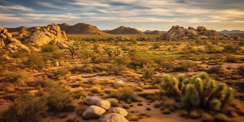 Obraz premium Yellow wild desert adventure exploration oasis with nature outdoor scene view