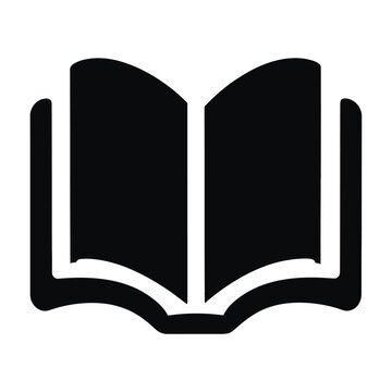 recommend clip art: Open book icon silhouette vector