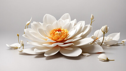 Obraz premium white water lily