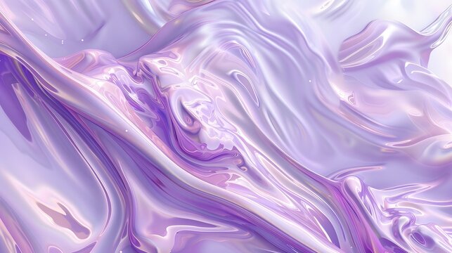 A fluid abstract design with purple swirls and waves, creating a smooth and elegant visual effect.