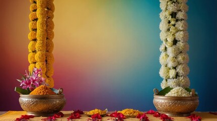 Gradient background for onam festival celebration