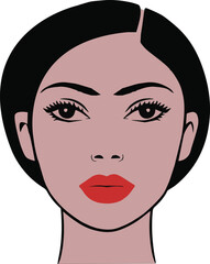 Vector Beautiful Woman Face
