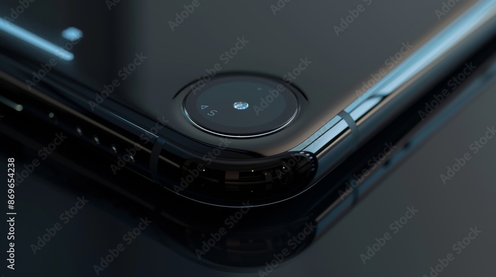 Poster an image of a wireless charging case with a smooth glossy finish and a slim profile seamlessly blend