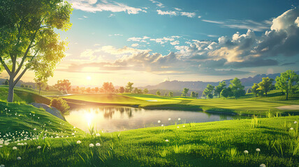 Glorious Golfer action to win after long putting golf ball in to the hole