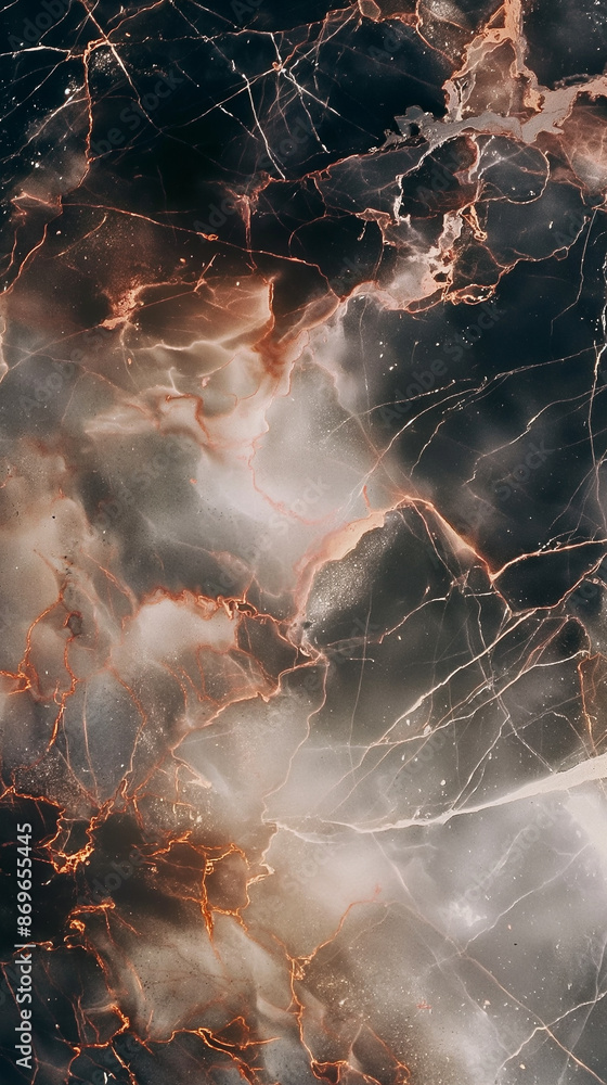 Poster dark marble texture with high resolution and golden veins creating a luxury background