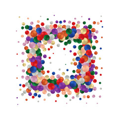 Abstract vector background of balloons. Frame. Colored circles. eps 10