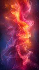 Fototapeta premium Abstract colorful plasma energy wave flowing in outer space
