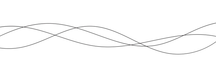 Thin line wavy background. Abstract black lines wave curve motion on white background vector. EPS 10.