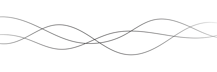 Thin line wavy background. Abstract black lines wave curve motion on white background vector. EPS 10.