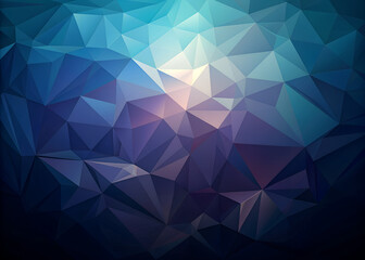 Fototapeta premium Abstract geometric background with vibrant blue and purple triangles. Perfect for modern designs, presentations, and technology themes.