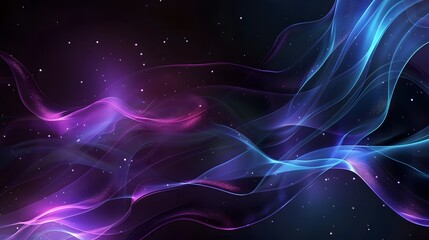 abstract background with blue and purple lines and sparkles