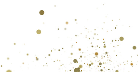 Shower of Elegance: Breathtaking 3D Illustration of Luxurious gold Confetti In 3D PNG