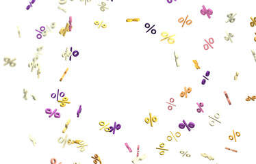 3d Sales icons floating in the air 3D rendering