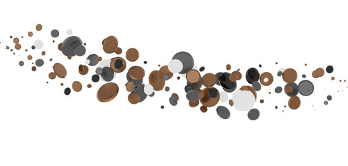 confetti png. Gold confetti falls from the sky. Glittering confetti on a transparent background. Holiday,