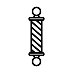 barber pole icon linear logo mark in black and white