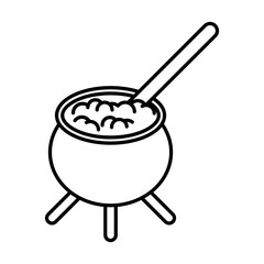 caudron icon linear logo mark in black and white