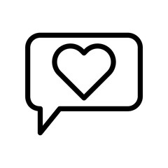 Comment icon linear logo mark in black and white