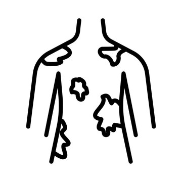 recommend clip art: Contact Dermatitis icon linear logo mark in black and white